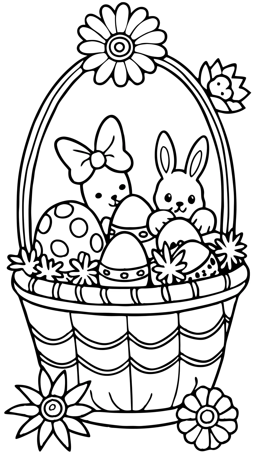 easter basket coloring pages